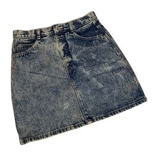Vintage 80s Acid Stone Wash Jean Skirt